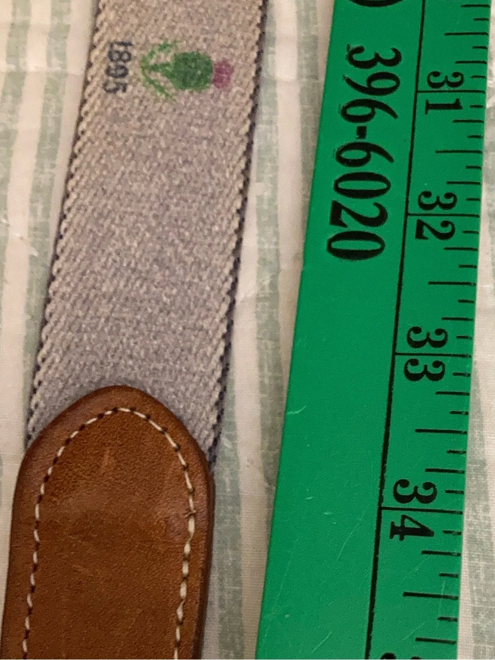 Doc Murphy REVERSIBLE Canvas/Leather Belt Country Club of Rochester